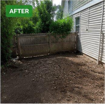 Backyard after Jojo's Junk Removal