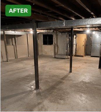 Basement after Jojo's Junk Removal