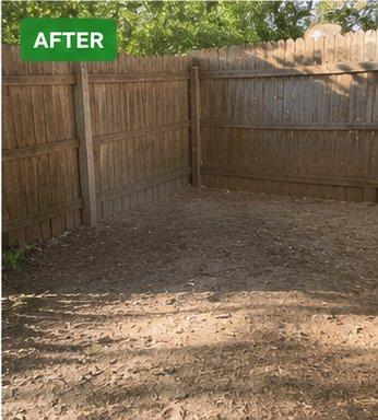 Fenced Yard after Jojo's Junk Removal